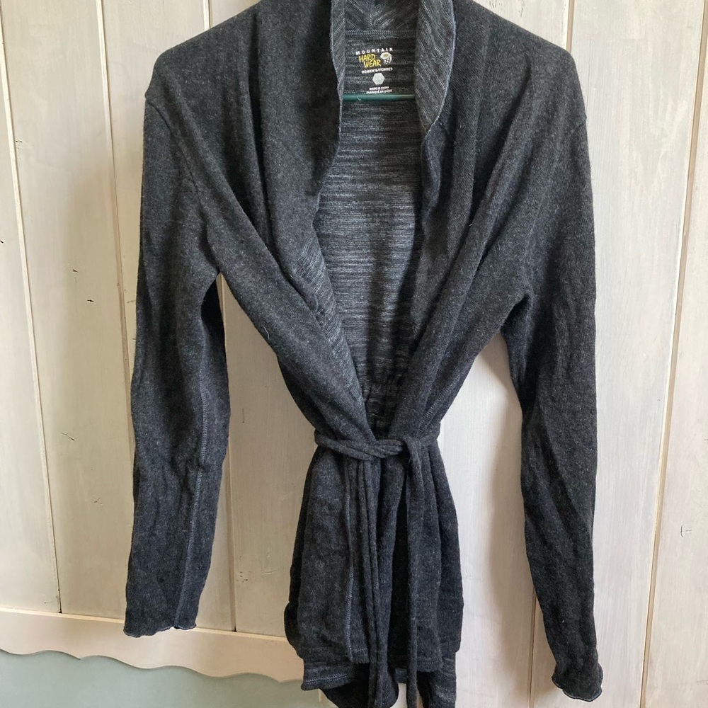 Mountain Hardwear wool tie cardigan